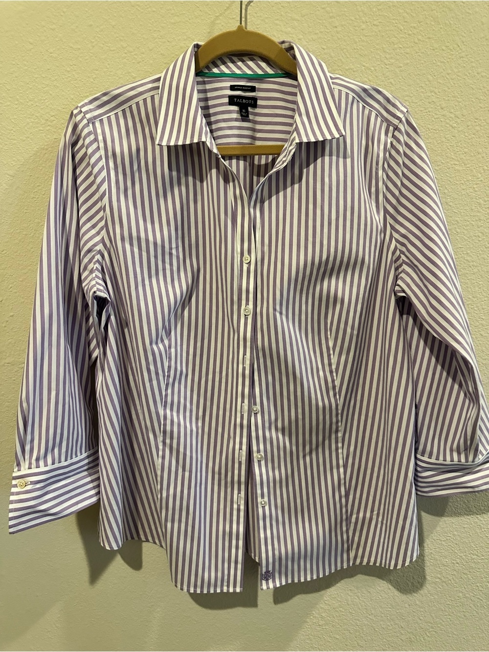 Talbots‎ Lavender and White Striped Dress Shirt